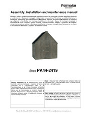 Lemeks Palmako PA44-2419 Assembly, Installation And Maintenance Manual