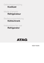 Atag KD67194DN Instructions For Use Manual