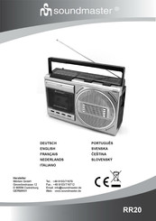 SOUNDMASTER RR20 Manual
