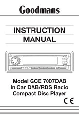 Goodmans GCE 7007DAB Instruction Manual