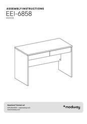 modway EEI-6858 Assembly Instructions Manual
