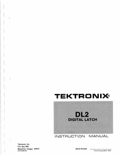 Tektronix DL2 Instruction Manual