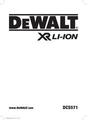DeWalt XR Li-Ion DCS571N Original Instructions Manual