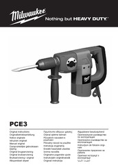 Milwaukee HEAVY DUTY PCE 3 Original Instructions Manual