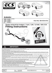 ECS Electronics SB-036-07U Fitting Instructions Manual
