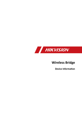 HIKVISION DS-3WF03C-5AC/O V3 Documentation