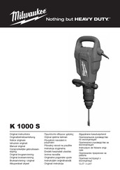 Milwaukee K 1000 S Original Instructions Manual