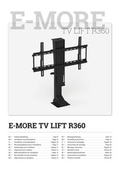 E-MORE TV LIFT R360 Installation Recommendations