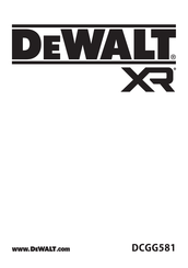 DeWalt DCGG581P1G Original Instructions Manual