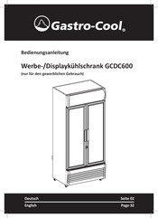 Gastro-Cool GCDC600 Instructions For Use Manual