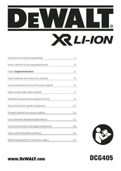 DeWalt DCG405S2T Original Instructions Manual