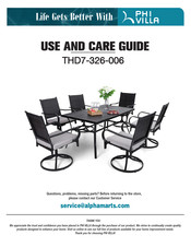 PHI VILLA THD7-326-006 Use And Care Manual