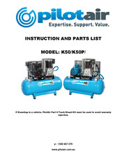 pilotair K50P Instructions And Parts List