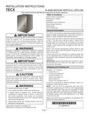 Lennox 7ECX18/24A Installation Instructions Manual