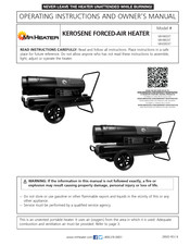 Mr. Heater MH185CKT Operating Instructions And Owner's Manual