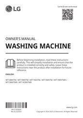 LG WT19WVTMR Owner's Manual