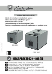 Lamborghini Caloreclima MEGAPREX N 940N Instruction For Use, Installation And Assembly
