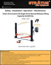 Stratus F10X Safety, Installation, Operation, Maintenance