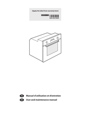 Whirlpool AKP 447/IX/01 User And Maintenance Manual