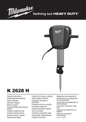 Milwaukee K 2628 H Original Instructions Manual