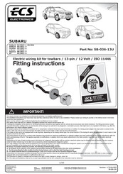 ECS Electronics SB-036-13U Fitting Instructions Manual
