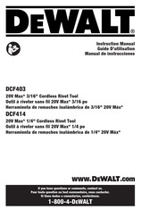 DeWalt DCF403 Instruction Manual
