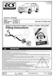 ECS Electronics TO-295-13U Fitting Instructions Manual