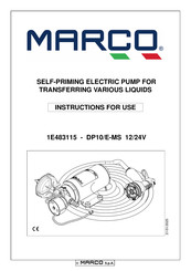 Marco DP10/E-MS 12/24V Instructions For Use Manual