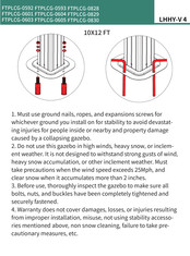 YitaHome FTPLCG-0830 Assembly Instructions Manual