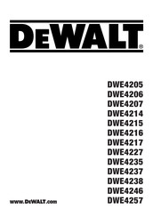 DeWalt DWE4217KD Original Instructions Manual