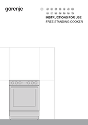 Gorenje GEC6A11SG Instructions For Use Manual