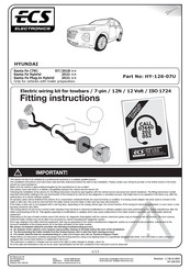ECS Electronics HY-126-07U Fitting Instructions Manual