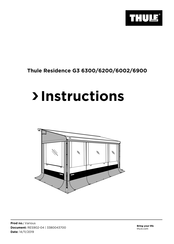 Thule Residence G3 6300 Instructions Manual