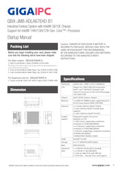 GIGAIPC QBiX-JMB-ADLA67EHD-B1 Startup Manual