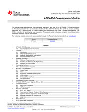 Texas Instruments AFE4404 Development Manual