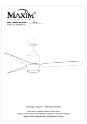 Maxim Lighting 88708BK Manual