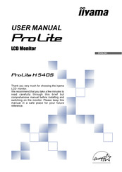 Iiyama ProLite H540S User Manual