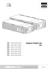 GYS NOMAD POWER 501 User Manual