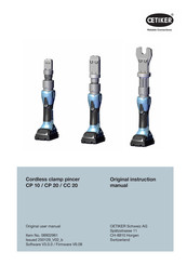 OETIKER CC 20 Original Instruction Manual