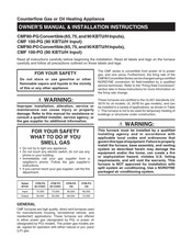Nordyne CMF 100-PO Owner's Manual & Installation Instructions