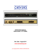 Convex 2240A AUDIO / PTT PANEL Operating Manual
