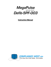 Compliance West MegaPulse Defib-5PF-003 Instruction Manual