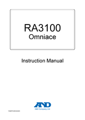 AND OMNIACE RA3100 Instruction Manual