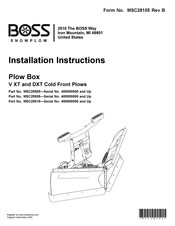 Boss Snowplow XT Installation Instructions Manual