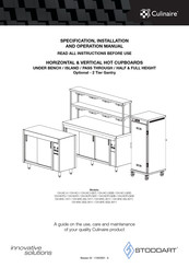 STODDART Culinaire CH.HC.I.GDB.3 Specification, Installation And Operation Manual