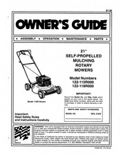 MTD 118R Shown Owner's Manual