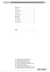 Pro-Craft PKA32LI Translation Of The Original Operating Manual