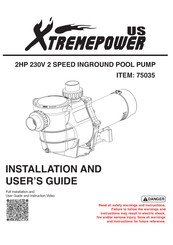 XtremepowerUS 75035 Installation And User Manual