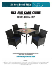 PHI VILLA THD5-0605-097 Use And Care Manual
