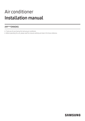 Samsung AM022DNNDKG Series Installation Manual